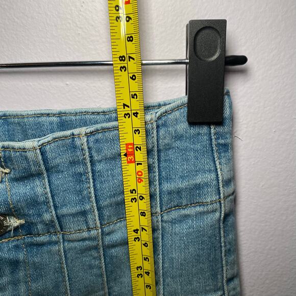 We The Free Jayde Flare Jeans Cropped Medium Wash High Rise Boho Women 25 Petite - Picture 10 of 13